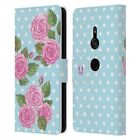 HEAD CASE DESIGNS WATERCOLOUR FLOWERS 2 LEATHER BOOK CASE FOR SONY PHONES 1