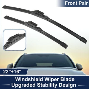 22"+16" Front Upgraded Windshield Wiper Blades for Ford Ecosport 16-22 Top-Lock - Picture 1 of 9