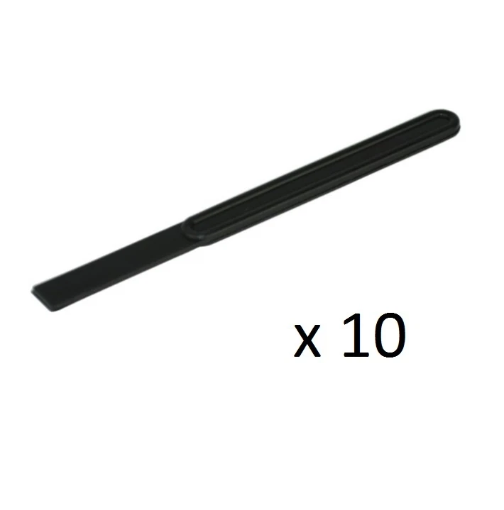 Pack of 10 Black 3.3 x 0.3" Flexible End Plastic Glue Spreaders / Spatula. S7636 - Image 1 of 1