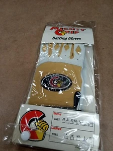 Mighty Grip Batting Gloves Women Large Yellow 🟡 - Picture 1 of 5