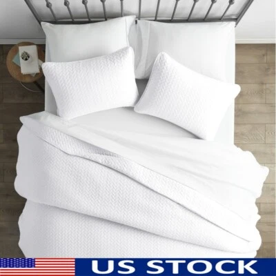 Juego de cobertor acolchado suave hipoalergénico transpirable fácil cuidado lavable a máquina Foto 1 de 4