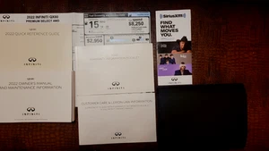 2022 Infiniti QX80 Owners Manual OEM Full Set Clean + Window Sticker Pouch - Picture 1 of 5