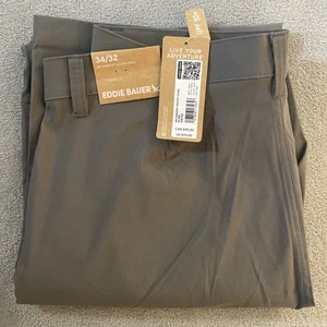 Nuovo Pantalone Eddie Bauer Uomo 34x32 Vestibilità Classica Orizzonte Decollo Chino Elasticizzato Escursione - Foto 1 di 11