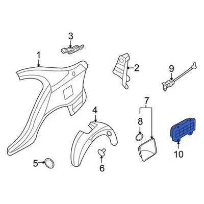 For Kia Optima 2006-2008 Kia 975103K000 Rear Quarter Panel Vent Foto 1 de 4