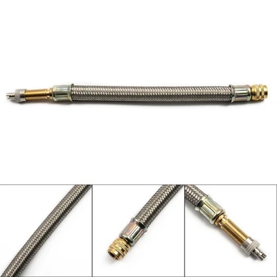 Hose Extension Valve Stem Tire Trailer ​Flexible Alloy clip Copper nut - Image 1 of 4