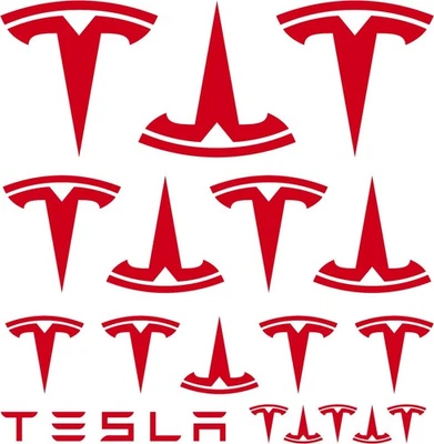 Mega Pack - Calcomanías adhesivas de vinilo con logotipo de Tesla Foto 1 de 4