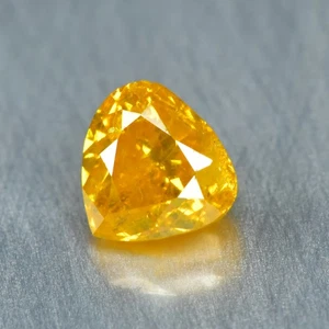 0.24Ct Natural Vivid Yellow Diamond Pear Shape Loose Diamond - Picture 1 of 2