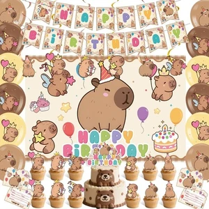 Cup Plate Napkins Birthday Banner Cartoon Table Setting Kit Baby Shower Decor - Picture 1 of 18