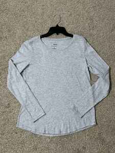 Damen Pyjama Oberteil klein grau Sonoma Langarm - Bild 1 von 3