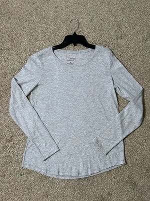 Top de pijama Sonoma gris pequeño de manga larga para dama Foto 1 de 3