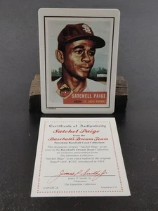 Hamilton Coll. Porcelain (mfd 1990) Satchell Paige 1953 Topps Card & COA - Picture 1 of 3