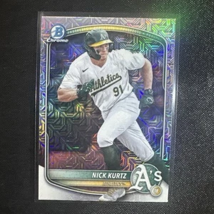 2025 Bowman Chrome Mojo Refractor Nick Kurtz Prospect BCP-114 Oakland π₯ - Picture 1 of 2