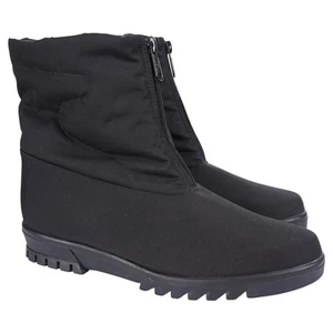 Botas TOE WARMERS 9.5M Negras Cremallera Frontal Tacón de Cuña Invierno Canadá - Imagen 1 de 8