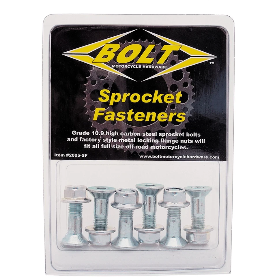Bolt MC Hardware Sprocket Fasteners Silver - 6/Pack 2008-HS.S - Image 1 of 4