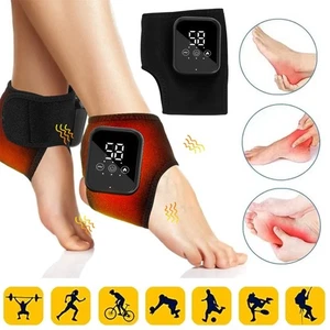Masajeador eléctrico de pies tobillo aparato ortopédico alivio del dolor vibración terapia de compresión caliente Reino Unido - Imagen 1 de 15