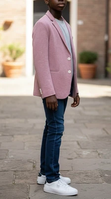 Blazer Michael Kors Niños Rojo Claro 2 Botones Talla 8 Abrigo Deportivo Vacaciones Navidad Foto 1 de 4