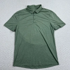 Lululemon Polo Shirt Men's Size Large Green Evolution Stretch Activewear Golf - Picture 1 of 6