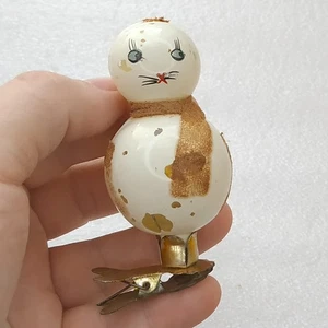 Antique Vintage Glass Christmas Ornament Xmas USSR New Year Tree Decoration Cat - Picture 1 of 5