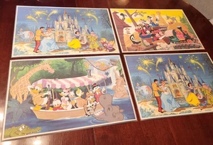 Vintage 80s Walt Disney World Placemats with Park Map Laminated Set of 4 Vibrant - Picture 1 of 9