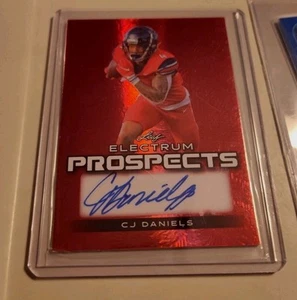 2024 Leaf Electrum Prospects Red Crystallography CJ Daniels AUTO #'D 1/2 1ST ONE - Picture 1 of 3