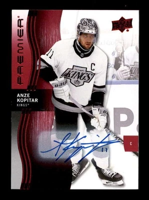 ANZE KOPITAR 2023/24 UD PREMIER #10 KINGS RED AUTOGRAPH AUTO T6638 - Image 1 of 2