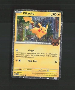Pikachu 018/091 Paldean Fates Cosmos Holo Rare Pokemon Card NM - Picture 1 of 10