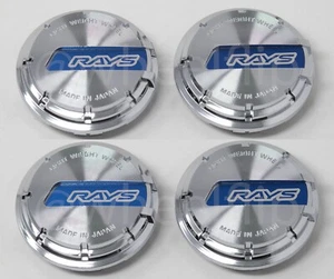Gram Lights WR Center Cap Blue/Chrome for 57CR / 57DR (SET OF 4) - Picture 1 of 3