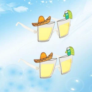 2 Pcs Funny Eyeglasses Party Decoration Photo Props Fashionable Sunglasses - Picture 1 of 11