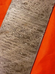 ALABAMA DAMAST STAHL KNÜPPEL ROHLING, KLINGE, MESSER HERSTELLUNGSZUBEHÖR - 0,140" dick - Bild 1 von 3