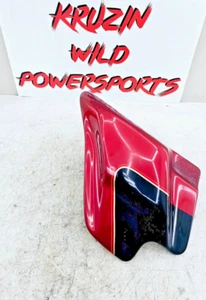 1998 HARLEY FLH ELECTRA GLIDE Left Side Cover Fairing Panel Cowl RED BLACK OEM - Picture 1 of 13
