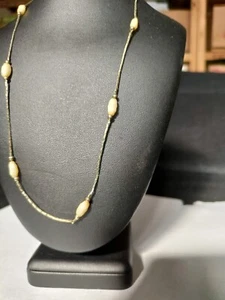 KOREA FAUX PEARL GOLD NECKLACE 17" - Picture 1 of 12