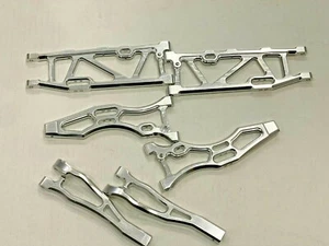 Aluminum Front & Rear Suspension A-Arms Arm for Arrma Kraton 6S BLX Silver - Picture 1 of 4