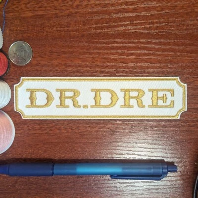 Dr. Dre Patch Hip Hop West Coast Gangsta Rap Embroidered Iron On Patch 1.25x5" - Image 1 of 3