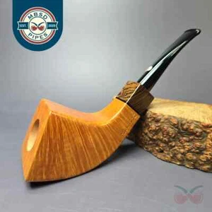 Cavicchi CCCC Grade Smooth Horn w/ Bocote Estate Briar Pipe, Unsmoked - Picture 1 of 11