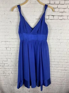 ANTHROPOLOGIE MOULINETTE SOEURS DRESS SIZE 0 WOMEN'S BLUE SLEEVELESS *FLAWED C08 - Picture 1 of 12