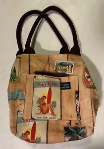 Mailelani Canvas Double Handle Beach/Tote Bag 15x12 In.&&& - Picture 1 of 3