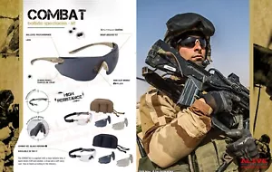 Bolle Tactical Spectacles COMBAT Kit Safety Ballistic Military Airsoft Glasses - Picture 1 of 35