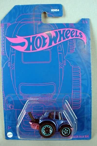 HOT WHEELS 2021 2022 '70 VOLKSWAGEN BAJA BUG 3/6 54TH ANNIV BLUE PINK CHROME CAR - Picture 1 of 3