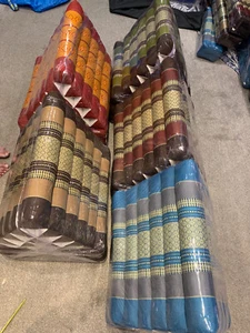 3 Fold XL Thai 100% Kapok Folding Mattress. 15 Triangles. 5 colours available - Picture 1 of 12