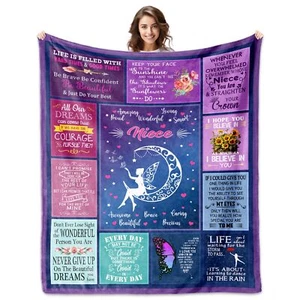 Niece Gifts from Auntie Niece Blanket 60"x50" Niece Birthday Gifts from Aunt ... - Picture 1 of 7