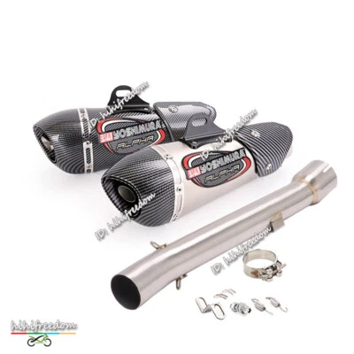 Slip On for Yamaha FZ1 FZS1000 FZ1N 2001-2005 Exhaust Mid Link Pipe 51mm Muffler - Image 1 of 4