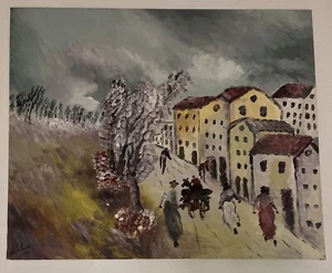 dipinto olio su tela paesaggio 120 X 120 - Foto 1 di 4