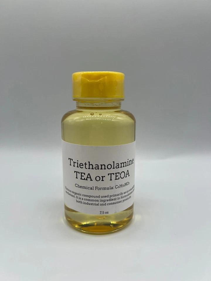 2 TRIETHANOLAMINE (TEA or TEOA) - 99% Pure - 7.5 oz bottle wholesale gel agent - Image 1 of 4