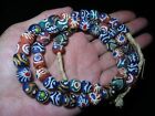 West Asia Ethnic Colourful Various Pattern Image Glass Trade Beaded Necklace