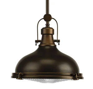 Progress Lighting Freshnel Lens Single Light 12" Wide LED Pendant (NIB) - Picture 1 of 4