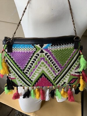 Steven by Steve Madden Purse/Tote- Boho Beaded Zip 7” Long 10” Wide Cross Body - Image 1 of 4