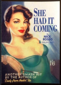 Modern Postcard: SHE HAD IT COMING - Pulp Fiction Book Cover (Opie 01AP02) - Picture 1 of 1