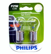 Philips LongerLife P21W 21W Due Lampadine Indietro Up Retromarcia Luce Azione