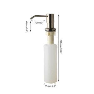 Brushed Nickel Liquid Soap Dispenser Pump Bottle For Kitchen Sink Deck Mounted - Picture 1 of 6