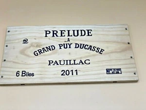 Quadro in Legno cassetta originale Prelude a Grand Puy Ducasse Pauillac 2011 - Picture 1 of 6